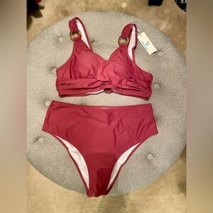 Brand New Beachsissi Mauve Two Piece - Large